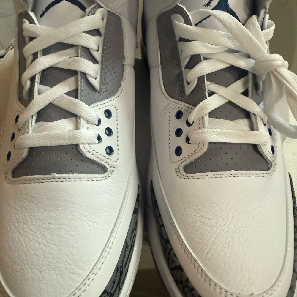 Jordan White and Gray Sneakers